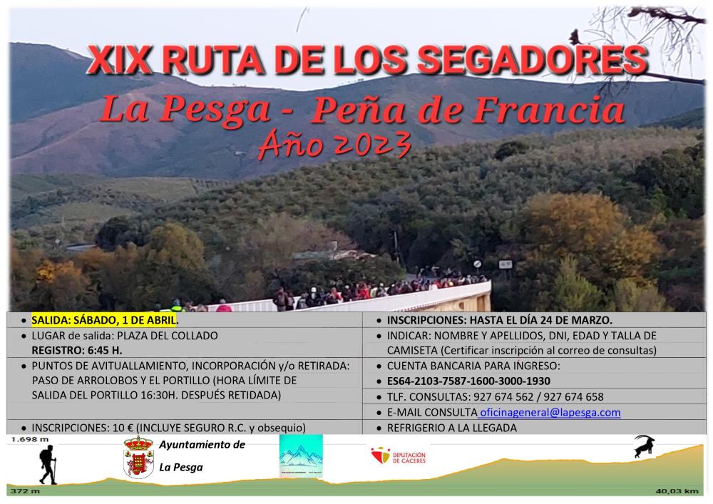 Imagen XIX RUTA DE LOS SEGADORES (01 DE ABRIL DE 2023)